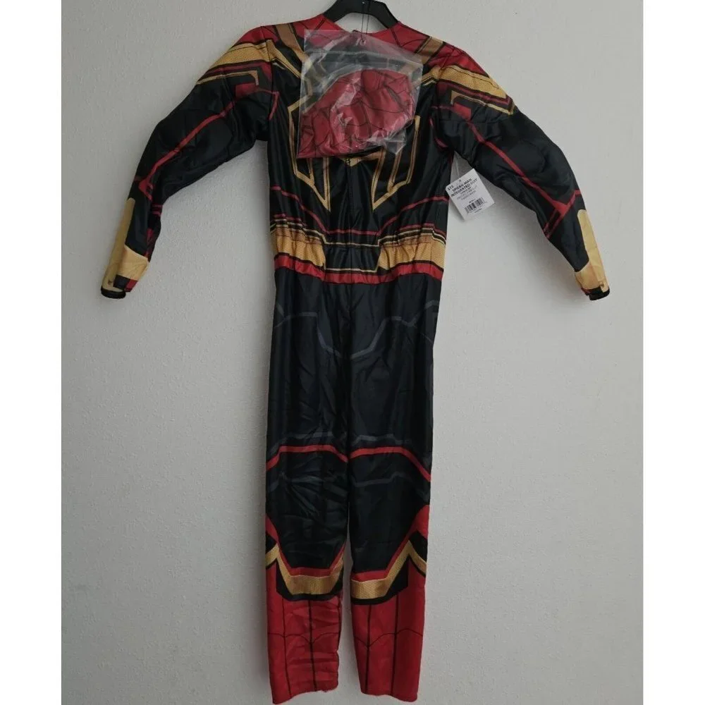 NEW Marvel Spider-Man Integrated Suit Halloween Costume Boys Small Jumpsuit Mask